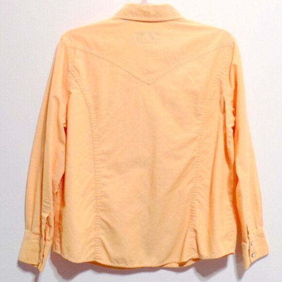 C.E. Schmidt Women’s Western Orange Long Sleeve Pearl Snap Shirt – Size: Medium - Picture 2 of 9